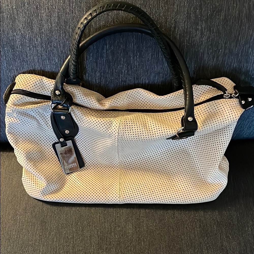 Claudia Firenze Elegant Cream and Black Women's Bag